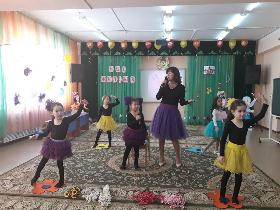 "Болашаққа бағдар: рухани жаңғыру" мақаласы аясында 3-6 жас аралығында ұйымдастырылған "Екі жұлдыз" өнер байқауы