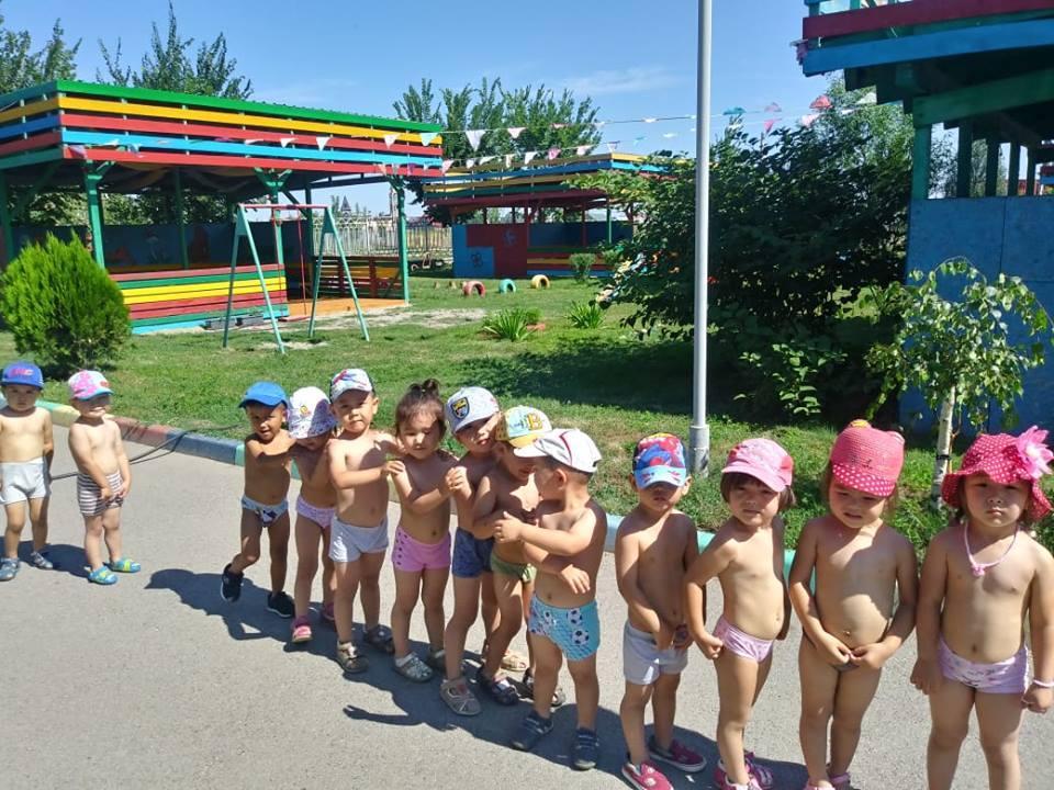 Жазғы сауықтыру шынықтыру шаралары. "Балбөбек" тобы