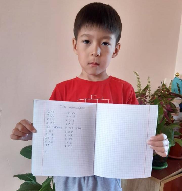 Қашықтықтан оқыту. Қарапайым математикалық ұғымдарды қалыптастыру. Тақырыбы: "Сандарды салыстыру". Кері байланыс.