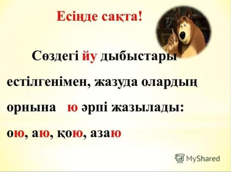 Қашықтықтан оқыту. Сауат ашу негіздері. Тақырыбы: "Ю дыбысы және әріпі"